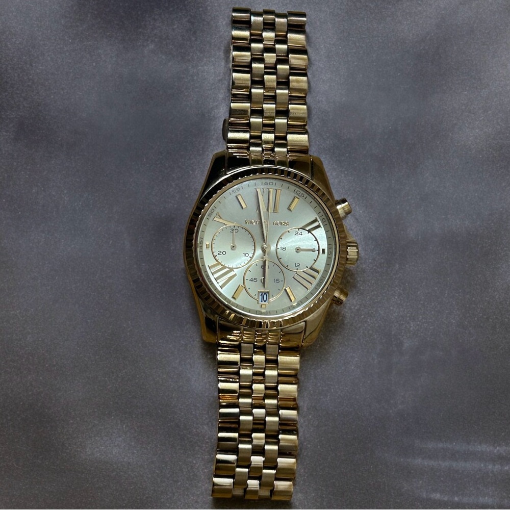Michael Kors Women's Lexington Gold-Tone Watch MK5556